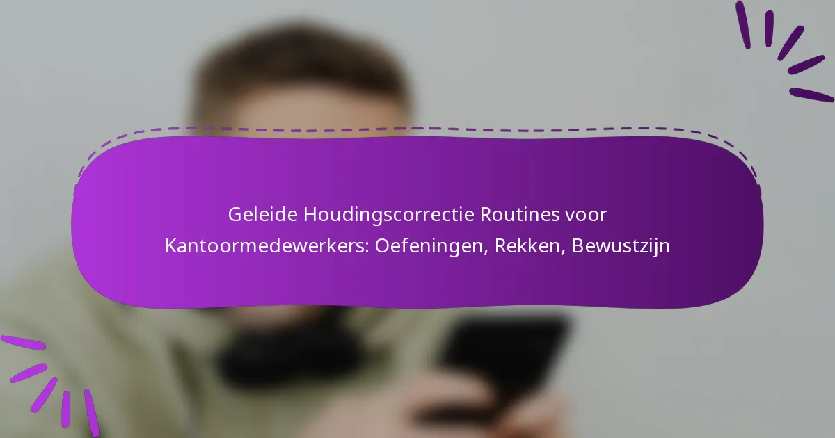 Geleide Houdingscorrectie Routines voor Kantoormedewerkers: Oefeningen, Rekken, Bewustzijn